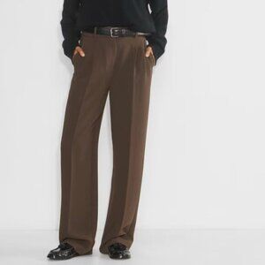 Aritzia The Effortless Pant™ - Crepette™ (color: rich mocha brown)